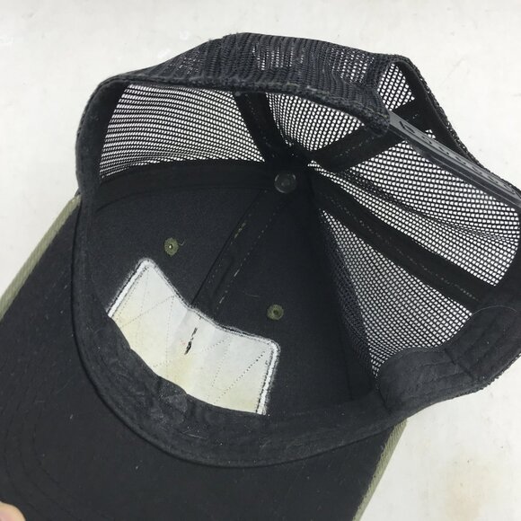 REALTREE Men’s Baseball Mesh Back Olive/Black Adjustable Snapback Patch Hat Cap - Picture 6 of 7